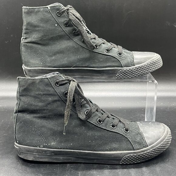 Airwalk black lace up high tops mens size 9 comfort casual classic - Picture 1 of 6